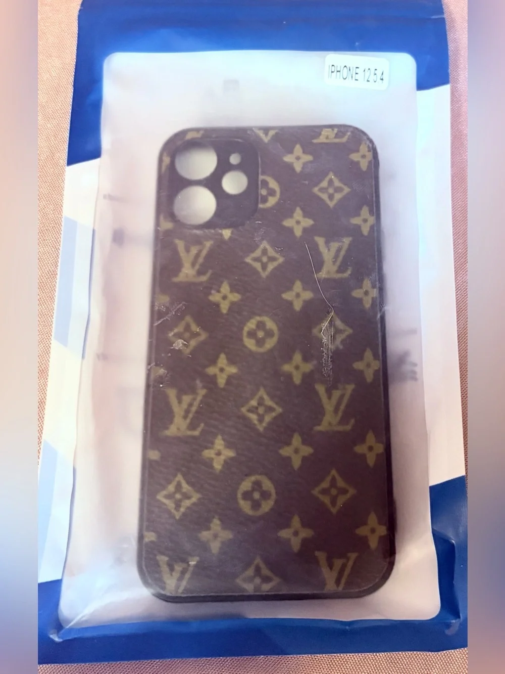 Louis Vuitton Brown & Gold Monogram Pattern Phone Case - iPhone 12 Mini